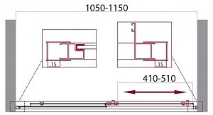 Душевая дверь BelBagno Unique BF-1 100 M купить в интернет-магазине Sanbest