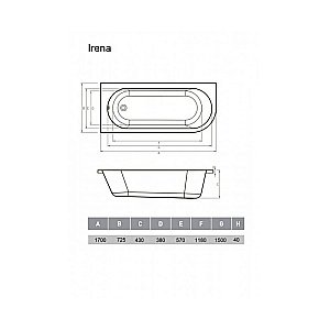 Ванна Vayer Irena 170х72 белая купить в интернет-магазине Sanbest