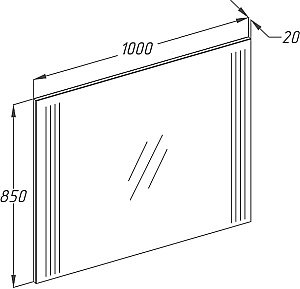Зеркало Опадирис Оникс 100 в ванную от интернет-магазине сантехники Sanbest