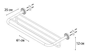 Полка для полотенец FIXSEN Antik FX-61115 купить в интернет-магазине сантехники Sanbest