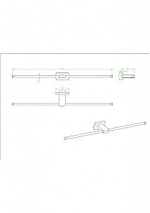 Полотенцедержатель CeramaLux Azzuro 95608 черный матовый/золото купить в интернет-магазине сантехники Sanbest