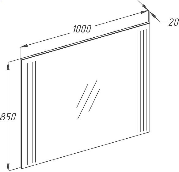 Зеркало Опадирис Оникс 100 в ванную от интернет-магазине сантехники Sanbest