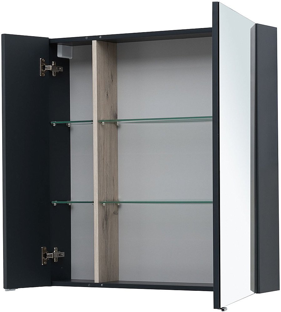 Зеркальный шкаф Aquanet Алвита New 80 Антрацит купить в интернет-магазине сантехники Sanbest