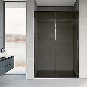 Душевая дверь без пристенного профиля Vincea Arno VDS-1A120CGB 120 стекло тонированное/профиль черный купить в интернет-магазине Sanbest