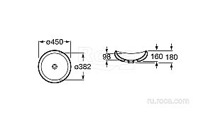 Раковина Roca Urbi 45 327225000 белая купить в интернет-магазине Sanbest