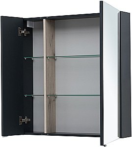 Зеркальный шкаф Aquanet Алвита New 80 Антрацит купить в интернет-магазине сантехники Sanbest