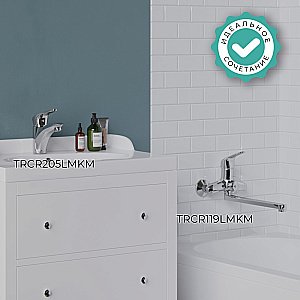 Смеситель для раковины PAINI Trento TRCR205LMKM хром купить в интернет-магазине сантехники Sanbest