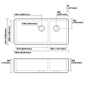 Кухонная мойка Kerasan Hannah Oxfordshire 543101 купить в интернет-магазине сантехники Sanbest