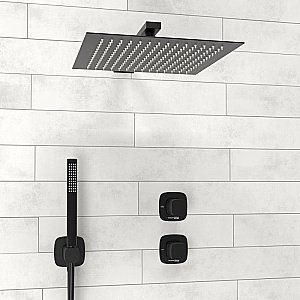 Душевая система WasserKRAFT Nuthe 9100 SET2838 черный Soft-touch матовый купить в интернет-магазине сантехники Sanbest
