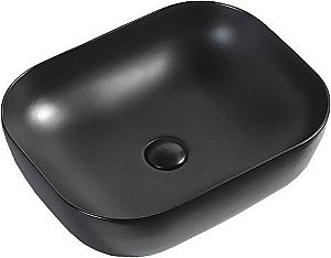 Раковина накладная Aquanet Lake-1-MB 50 245829 черная матовая купить в интернет-магазине Sanbest
