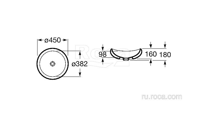 Раковина Roca Urbi 45 327225000 белая купить в интернет-магазине Sanbest
