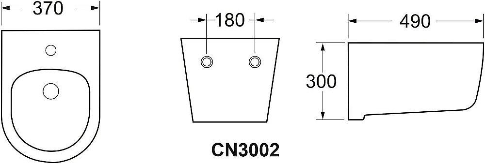 Подвесное биде Ceramica Nova Play CN3002 купить в интернет-магазине Sanbest