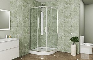 Душевой уголок Bravat DROP BS100.1200A 100х100 стекло прозрачное/профиль хром купить в интернет-магазине Sanbest