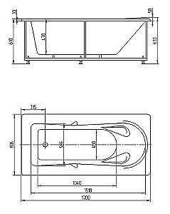 Ванна Aquatek Леда 170х80 LED170-0000047 белая купить в интернет-магазине Sanbest
