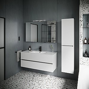 Тумба с раковиной Sancos Urban UR120-1W белый глянец для ванной в интернет-магазине Sanbest