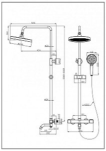 Душевая ситема Esbano CELINE DS-XR хром купить в интернет-магазине сантехники Sanbest