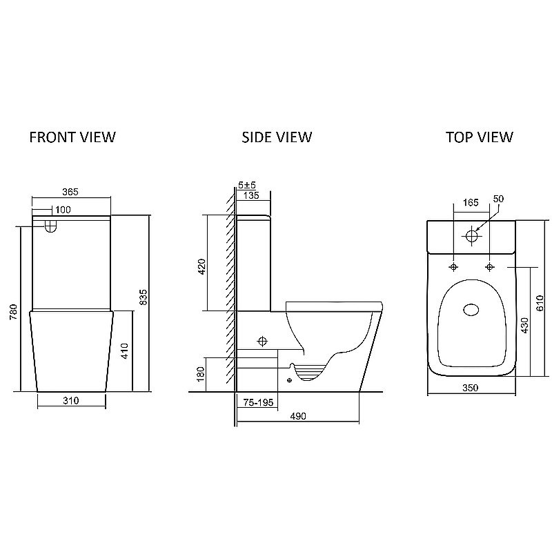 Унитаз-компакт SantiLine SL-5028MB безободковый, слив торнадо, с бачком, с крышкой микролифт, черный матовый купить в интернет-магазине Sanbest