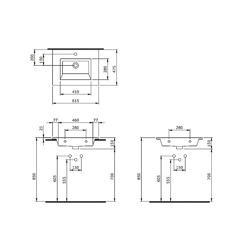 Раковина Berges Ego 61,5 182004 белая купить в интернет-магазине Sanbest