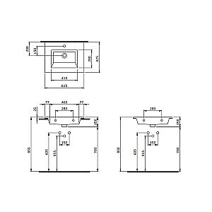 Раковина Berges Ego 61,5 182004 белая купить в интернет-магазине Sanbest