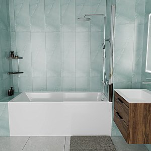 Ванна акриловая Vincea VBT-2G170-FR 170x70 белая с каркасом купить в интернет-магазине Sanbest