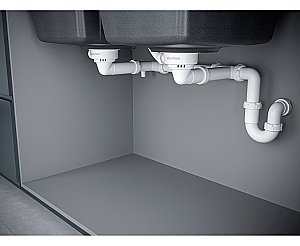 Сифон для кухонных моек Paulmark Trust PM1023-CR хром купить в интернет-магазине сантехники Sanbest