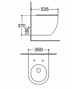 Унитаз подвесной Agger AT09150L безободковый, с инсталляцией, смыв торнадо, с крышкой микролифт, белый глянцевый купить в интернет-магазине Sanbest
