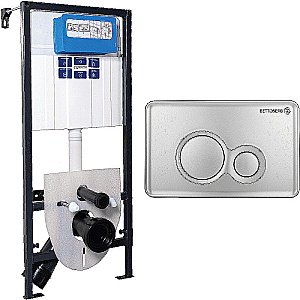 Инсталляция для унитаза Pestan Sava Fix Slim SET40006464 кнопка глянцевый хром купить в интернет-магазине сантехники Sanbest