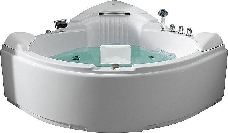 Ванна акриловая Gemy Arc-shape G9082 O 152х152 белая с гидромассажем купить в интернет-магазине Sanbest