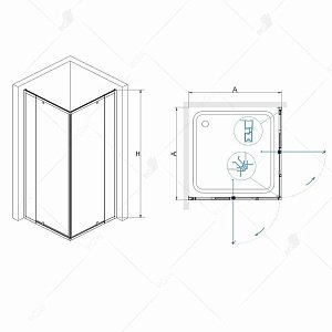 Душевой уголок RGW Passage PA-38 80x80 купить в интернет-магазине Sanbest