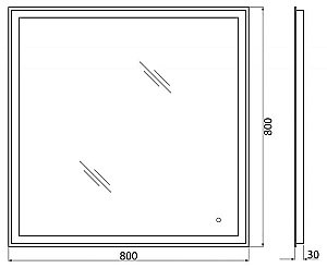 Зеркало BelBagno SPC-GRT-800-800 в ванную от интернет-магазине сантехники Sanbest