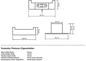 Крючок Bemeta Nero 135006030 купить в интернет-магазине сантехники Sanbest