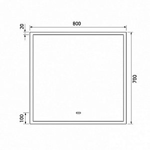 Зеркало Iddis Slide 80 SLI8000i98 черное в ванную от интернет-магазине сантехники Sanbest