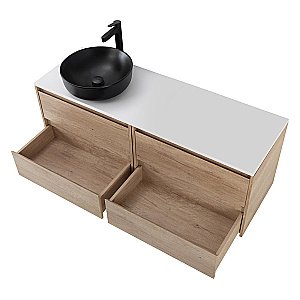 Тумба с раковиной и столешницей BelBagno KRAFT 120 Rovere Nebrasca Nature для ванной в интернет-магазине Sanbest