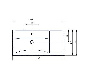 Тумба с раковиной подвесная Grossman ФОРТА 80 темный дуб галифакс для ванной в интернет-магазине Sanbest