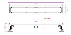 Душевой трап Ceruttispa 110 LW-ZA607 хром матовый купить в интернет-магазине Sanbest