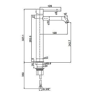Смеситель для раковины Paini Cox 78PW205OLL никель брашированный купить в интернет-магазине сантехники Sanbest