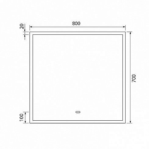 Зеркало Iddis Slide 80 SLI8000i98 черное в ванную от интернет-магазине сантехники Sanbest