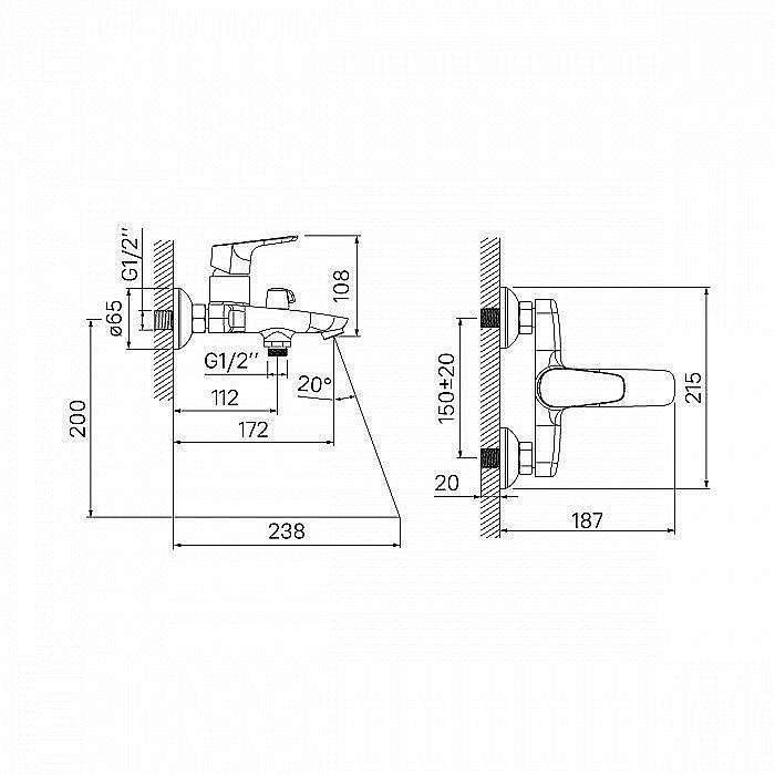 Смеситель для ванны IDDIS Zodiac ZODSB02i02 купить в интернет-магазине сантехники Sanbest