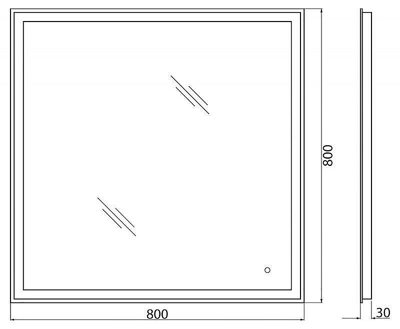 Зеркало BelBagno SPC-GRT-800-800 в ванную от интернет-магазине сантехники Sanbest