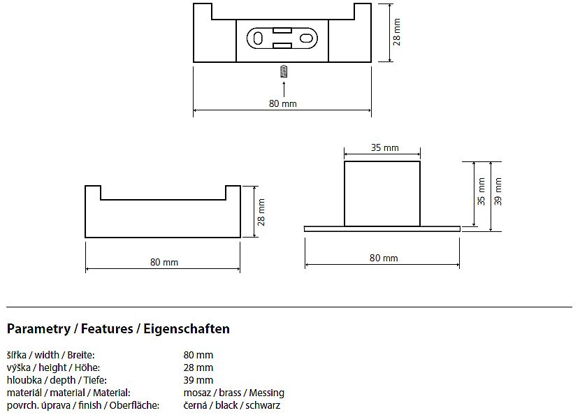 Крючок Bemeta Nero 135006030 купить в интернет-магазине сантехники Sanbest