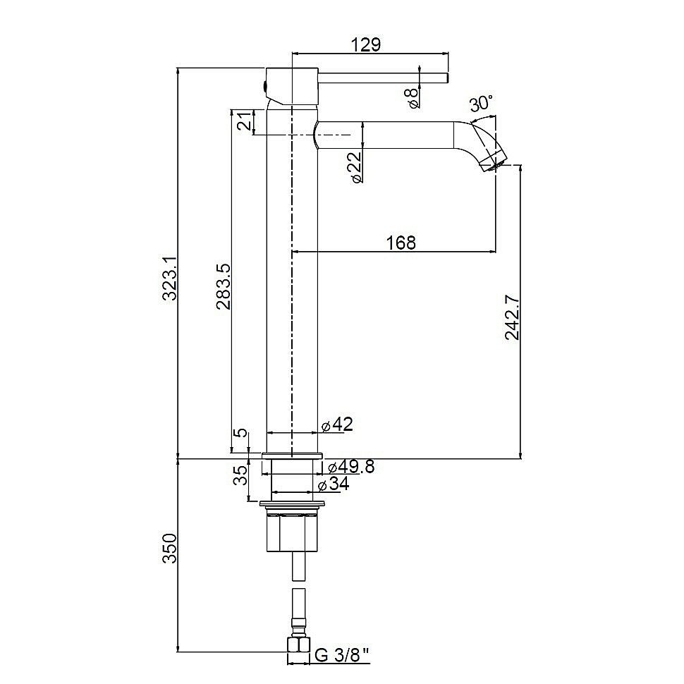 Смеситель для раковины Paini Cox 78PW205OLL никель брашированный купить в интернет-магазине сантехники Sanbest