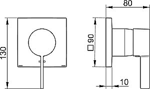 Смеситель для душа KEUCO IXMO PURE 59551019502 хром купить в интернет-магазине сантехники Sanbest