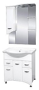 Тумба с раковиной Misty Дрея - 76 Э-Дре01076-012Я белая для ванной в интернет-магазине Sanbest