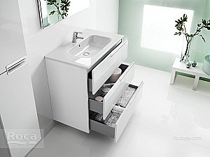 Тумба с раковиной Roca Victoria Nord Ice Edition ZRU9302834 60 белый глянец для ванной в интернет-магазине Sanbest