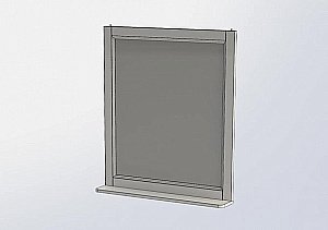 Зеркало Aquanet Бостон 80 М белое в ванную от интернет-магазине сантехники Sanbest