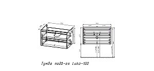 Тумба с раковиной Vincea Luka 100 VMC-2L100CO/VCB-13100B тёмный дуб/раковина черная для ванной в интернет-магазине Sanbest