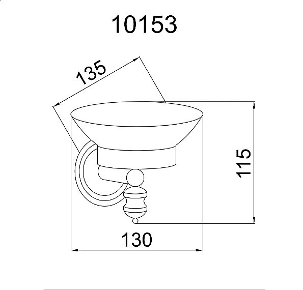 Мыльница Boheme Palazzo Nero 10153 купить в интернет-магазине сантехники Sanbest