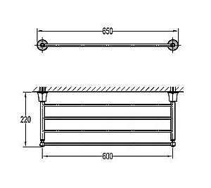 Полка для полотенец Cezares Liberty AM-F-8983 купить в интернет-магазине сантехники Sanbest