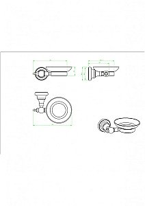 Мыльница CeramaLux Elegance 95804 черная матовая купить в интернет-магазине сантехники Sanbest
