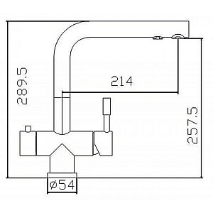 Смеситель для кухни Zorg Inox SZR-1068 Сталь купить в интернет-магазине сантехники Sanbest